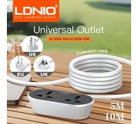 LDNIO Extension Cable Multi Tap 10M 5M Power Strip UK US EU Plug Universal Socket Electric Extension European Power Cord Adapter 5M EU plug