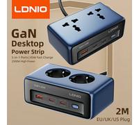 LDNIO Fast Charger Cube Power Strip 2M Electric Extension Power Cord 45W Type C Charging Station Us UK Eu Kr Usb Plug Adapter EU outlet to EU Plug