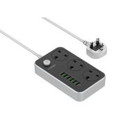 LDNIO Multi-Function Power Strip - Power Socket*3/ USB*6 - 2M - Black