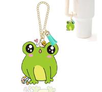 Ldntly Frog Stanley Cup Accessories,Stanley Charms for Handle Water Bottle Charms Tumbler Keychain Frog Gifts for Women Her Mom Sister Friend Birthday,Purse Backpack Decoration