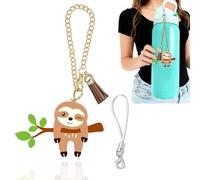 Ldntly Sloth Charm Compatible for Owala 24oz 32oz 40oz Water Bottles Accessories and Stanley Cup Accessories Decorations,Sloths Keychain Charm with Tassel Tumbler Charms,Sloth Gifts for Women,Mom