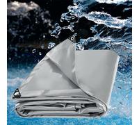 LDQBF Tarpaulin Waterproof Heavy Duty Sheet, 2.5x3.5m 520g/m² pvc tarpaulin Tear Resistant Sheet Waterproof Tarpaulin Heavy Duty Uv Resistant Easy Foldable Ground Tarp Sheet Cover Grey
