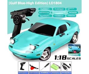 LDRC 1804 RTR 1/18 2.4G RWD RC Car Drift for Mazda MX-5 Gyro LED Light On-Road F