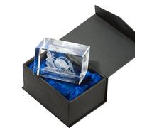 LDS Faith in Every Footstep 50 x 50 x 80mm Crystal Cube - "In the heroic effort of the handcart pioneers, we learn a great truth. All must pass through a refiner's fire, and the insignificant and unimportant in our lives can melt away like dross and make our faith bright, intact, and strong, yet this is part of purging to become acquainted with God.'