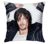 Ldsgdfst Norman Reedus Pillowcase Daryl Dixon Soft Comfortable Pillow Covers with Zipper Pillow Protectors 18x18 inch