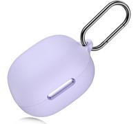 LDSXAY Compatible with Anker Soundcore P40i Case Cover, Soft Silicone Shockproof Protective Skin Case for Soundcore P40i Wireless Earbuds with Carabiner, Front LED Visible (Purple)