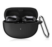 LDSXAY Compatible with Bose Ultra Open Earbuds Case(2024), Soft Silicone Shockproof Protective Skin Cover for Bose Open Ear Wireless Earbuds Accessories with Carabiner (Black)
