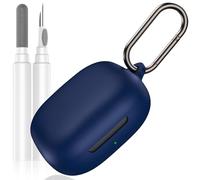 LDSXAY Compatible with Shokz New OpenFit 2 Case Cover, Soft Silicone Shockproof Protective Skin Case for Shokz OpenFit 2 Open-Ear Wireless Earbuds with Cleaner Kit & Carabiner (Midnight Blue)