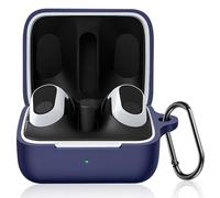 LDSXAY Compatible with Sony INZONE Buds WF-G700N Case Cover, Soft Silicone Shockproof Protective Skin Case for Sony WF-G700N Truely Wireless Earbuds, Protective Cover with Carabiner (Dark Blue)