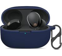 LDSXAY Compatible with Sony WF-1000XM5 Case Cover, Silicone Protective Skin Case for Sony XM5 Wireless Earbuds, Front LED Visible (Midnight Blue)