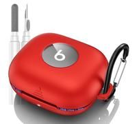 LDSXAY for Beats Powerbeats Pro 2 Case Cover, Shockproof Magnetic Case for Powerbeats Pro 2 2025 Wireless Earbuds, Magnetic Lock Lid Protective Cover with Cleaner Kit & Carabiner (Red)