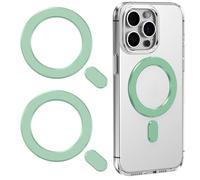 LDSXAY Universal Magnetic Ring, 2 PCS Magnet Sticker Magnetic Adapter Ring Compatible with Magsafe Accessories & Wireless Charging for iPhone 14/13/12/11 Pro Max Mini, Galaxy S22/S21 (Green)