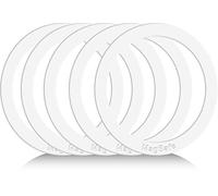LDSXAY Universal MagSafe Ring, 5 PCS Metal Sticker Magnetic Adapter Ring Compatible with Magsafe Accessories & Wireless Charging for iPhone 16/15/14/13/12 Pro Max Mini, Galaxy S25/S24/S23 (White)