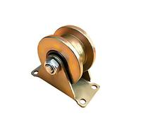 LDTTYRC H-Groove Rigid Track Wheel,Sliding Gate Roller with Bracket,Heavy Duty Barn Door Casters,45# Steel Slide Gate Hardware,for Gate Frame,Industrial Machines Carts,Wire Rope Rail (80mm-2#)