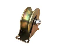 LDTTYRC U-Groove Rigid Track Wheel,Sliding Gate Roller with Bracket,Heavy Duty Barn Door Casters,45# Steel Slide Gate Hardware,for Gate Frame,Industrial Machines Carts,Wire Rope Rail (50mm)