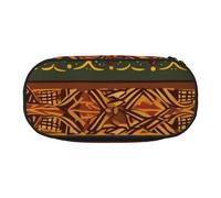 LDTVSFZQ African National Patterns Pencil Pen Case Large Capacity Cute Pencil Pouch Bag With Double Zipper Portable Pen Holder Box Organizer Makeup Bag For Women Men
