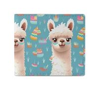 LDTVSFZQ Alpaca Patterm Full Print Wallet, Double Fold Credit Card Wallet Change Wallet Card Case Money Organizer Wallet Cash Wallet with Smooth Zipper for Women Ladies Women, style, One Size