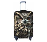 LDTVSFZQ An Owl Travel Luggage Cover Elastic Washable Suitcase Protectors Anti-Scratch Suitcase Covers Luggage Protector Fits 18-32 Inch Suitcases, Black, XL