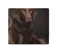 LDTVSFZQ Brown Labrador Retriever Full Print Wallet, Double Fold Credit Card Wallet Change Wallet Card Case Money Organizer Wallet Cash Wallet with Smooth Zipper for Women Ladies Women, style, One