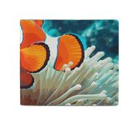 LDTVSFZQ Clown Fish Full Print Wallet, Double Fold Credit Card Wallet Change Wallet Card Case Money Organizer Wallet Cash Wallet with Smooth Zipper for Women Ladies Women, style, One Size