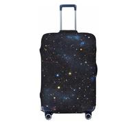 LDTVSFZQ Constellation Star Clusters Galaxies Travel Luggage Cover Elastic Washable Suitcase Protector Anti-Scratch Travel Suitcase Cover Luggage Protector Fits 18-32 Inch Suitcase, Black, S