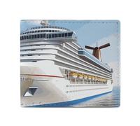 LDTVSFZQ Cruise Ship Full Print Wallet, Double Fold Credit Card Wallet Change Wallet Card Case Money Organizer Wallet Cash Wallet with Smooth Zipper for Women Ladies Women, style, One Size