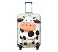 LDTVSFZQ Cute Cow Polka Dot Travel Luggage Cover Elastic Washable Suitcase Protector Anti-Scratch Travel Suitcase Cover Luggage Protector Fits 18-32 Inch Suitcase, Black, M