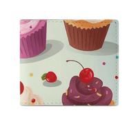 LDTVSFZQ Delicious Cupcakes Full Print Wallet, Double Fold Credit Card Wallet Change Wallet Card Case Money Organizer Wallet Cash Wallet with Smooth Zipper for Women Ladies Women, style, One Size