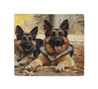 LDTVSFZQ German Shepherd Dog Full Print Wallet, Double Fold Credit Card Wallet Change Wallet Card Case Money Organizer Wallet Cash Wallet with Smooth Zipper for Women Ladies Women, style, One Size