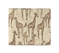 LDTVSFZQ Hand Drawn Giraffes Full Print Wallet, Double Fold Credit Card Wallet Change Wallet Card Case Money Organizer Wallet Cash Wallet with Smooth Zipper for Women Ladies Women, style, One Size