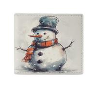 LDTVSFZQ Hand Drawn Snowman Full Print Wallet, Double Fold Credit Card Wallet Change Wallet Card Case Money Organizer Wallet Cash Wallet with Smooth Zipper for Women Ladies Women, style, One Size