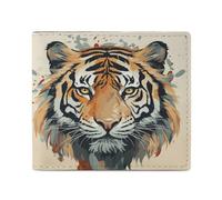 LDTVSFZQ Hand Drawn Tiger Full Print Wallet, Double Fold Credit Card Wallet Change Wallet Card Case Money Organizer Wallet Cash Wallet with Smooth Zipper for Women Ladies Women, style, One Size
