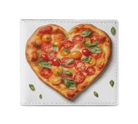LDTVSFZQ Heart Shaped Pizza Full Print Wallet, Double Fold Credit Card Wallet Change Wallet Card Case Money Organizer Wallet Cash Wallet with Smooth Zipper for Women Ladies Women, style, One Size