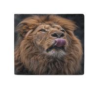 LDTVSFZQ Lion Sticks Out Tongue Full Print Wallet, Double Fold Credit Card Wallet Change Wallet Card Case Money Organizer Wallet Cash Wallet with Smooth Zipper for Women Ladies Women, style, One Size