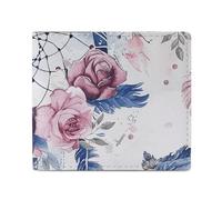 LDTVSFZQ Peach Dream Catcher Full Print Wallet, Double Fold Credit Card Wallet Change Wallet Card Case Money Organizer Wallet Cash Wallet with Smooth Zipper for Women Ladies Women, style, One Size