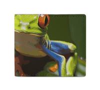 LDTVSFZQ Red Eyed Tree Frog Full Print Wallet, Double Fold Credit Card Wallet Change Wallet Card Case Money Organizer Wallet Cash Wallet with Smooth Zipper for Women Ladies Women, style, One Size