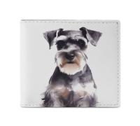 LDTVSFZQ Well-behaved Schnauzer Full Print Wallet, Double Fold Credit Card Wallet Change Wallet Card Case Money Organizer Wallet Cash Wallet with Smooth Zipper for Women Ladies Women, style, One Size