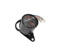 LDUTIU Universal 12V Motorcycle Speedometer Odometer Digital Indicator Dual Speed Meter Dash Board Instruments Gear For Cafe Racer Odometer Gauge Moto(Black)