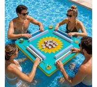 LDVROH Floating Mahjong Table for Pool, Double-Sided Floating Mahjong Mat for Pool Water Card Games Tray Adults for Indoor Outdoor Water Swimming Pools and Hot Tub（31.5 * 31.5 * 1.97in,Green）