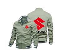 LDWRMHFN Car Clothing, for Suzuki Sx4 S-Cross 2016-2021 Windproof Sweatshirt Bomber Jackets Car Enthusiast Clothing Long Sleeve Zip Coat,L-A