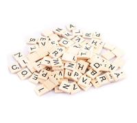 LDXDRU 1052 Pack Wooden Letters for Crafts, 1000pcs Wooden Scrabble Letters & 52pcs Blank Wood Square, Wood Scrabble Tiles for Crafts Spelling Gift Decoration - 20 x 18 x 4mm