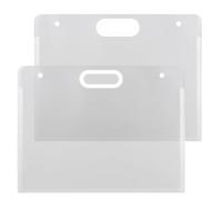 LDXDRU 2 Pack Art Portfolio Folder for Artwork, Plastic Art Portfolio Large Art Portfolio with Handles Art Portfolio Bag for Drawing Sketch Photography Poster 17" x 13"