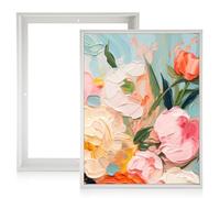 LDXDRU 2Pcs 12"x16" White Canvas Floater Frames, Floating Frame Kit for Wall Art, Oil Painting, Living Room Decor