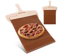LDXDRU Set of 2 Pizza Peel 58 x 30 cm, Sliding Pizza Peel with Handle and Baking Cloth, Sliding Pizza Shovel, Non-Stick Pizza Slider Bread, Cake