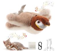 LDZ&CHX Interactive Chirping&Flapping Wings Bird Cat Toy: 2025 Electric Flying Cat Toy for Indoor Cats, Realistic Chirping Bird Cat Toy-Automatic Flapping Motion, Rechargeable Bird Toys for Cats