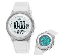 LDZDGD Men's Digital Sports Watch, Waterproof 50M Outdoor Wristwatch with Alarm, Stopwatch, Dual Time, Backlight, 12 and 24 Hour Display(Grey)