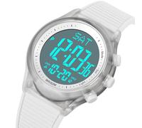 LDZDGD Men's Digital Watch, Sport Wristwatch with Stopwatch, Alarm, Date, EL Backlight, 50M Water Resistant, Casual Outdoor Style(Grey)