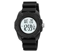 LDZDGD Outdoor Military-Style Digital Watch for Men, Multifunction Waterproof 50M Wristwatch with Stopwatch, Alarm, EL Backlight, Large Dial(Black 2)