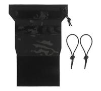 LDZDGD Tactical Chest Rig Admin Panel, Modular Front Storage Panel with Laser-Cut Slots, Zipper Pocket and Hook-and-Loop Backing for Outdoor Gear(Black camo)