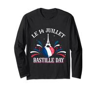 Le 14 Juillet Bastille Day French Flag Heart July 14 Long Sleeve T-Shirt